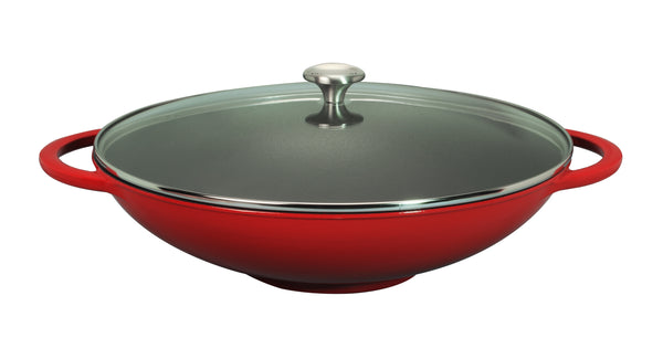 Chasseur Enameled Cast Iron Wok Set with Lid