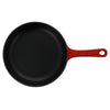 Chasseur  Cast Iron Fry Pan with Cast Iron Handle, 10.5-inch, Red