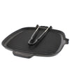Chasseur 9-inch Square French Cast Iron Grill With Folding Handle (CI_32722)