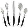French Home Laguiole 20 Piece Stainless Steel Flatware Set, Service for 4, Black