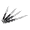 Goyon-Chazeau Set of 4 Laguiole Steak Knives with Ebony Wood Handles