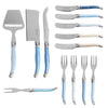 French Home Ultimate 13-Piece Laguiole Charcuterie Set with Shades of Blue Handles
