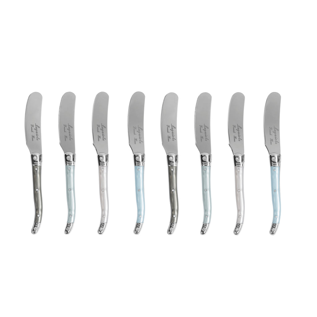 French Home 8-Piece Laguiole Spreader Set with Mother of Pearl Handles