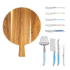 French Home Laguiole Cheese Knives and Spreaders Set with Wood Board