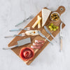 French Home Laguiole Charcuterie Set in Mother of Pearl Colors with Wood Serving Board