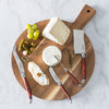 French Home Laguiole Cheese Knives and Spreaders with Pakkawood Handles and Serving Board