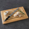 French Home Laguiole Black Pakkawood Bread Knife with Bamboo Bread Board