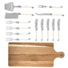 French Home 14-Piece Laguiole Charcuterie Set with Wood Serving Board