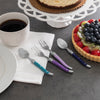 French Home 8-Piece Laguiole Dessert or Cocktail Spoon and Fork Set - Plum Rose