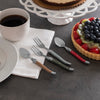 French Home 8-Piece Laguiole Dessert or Cocktail Spoon and Fork Set - Holly Berry