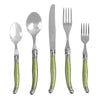 French Home 20-Piece Stainless-Steel Laguiole Flatware Set, Service for 4, Spring Green