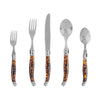 French Home Laguiole Connoisseur 20-Piece 18/10 Flatware Set with Tortoise Handles