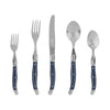 French Home Laguiole Connoisseur 20-Piece 18/10 Stainless-Steel Flatware Set with Navy Handles