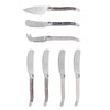 French Home 7-Piece Laguiole Cheese Knives and Spreaders - Warm Spice