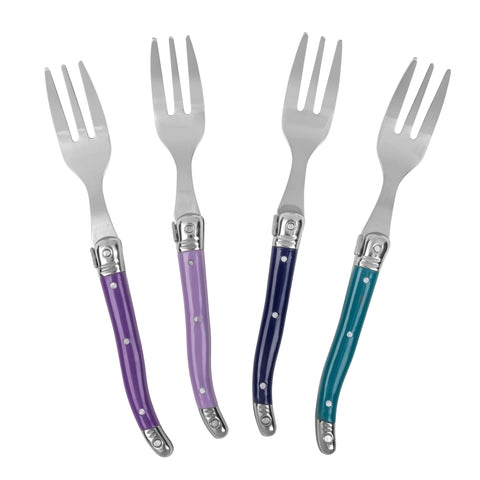 French Home Set of 4 Cake Forks - Plum Rose