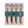 French Home Set of 4 Coffee Spoons - Plum Rose