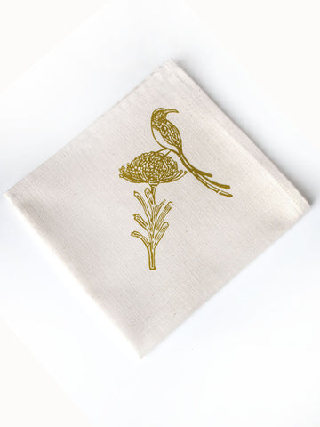French Home Set of 4 Sugarbird Napkins - Chartreuse