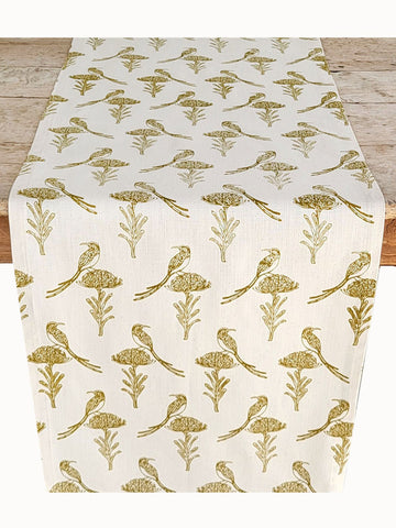 French Home Sugarbird Table Runner - Chartreuse