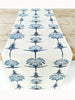 French Home Tropical Garden Table Runner - Indigo and Sky