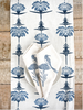French Home Tropical Garden Table Runner - Indigo and Sky