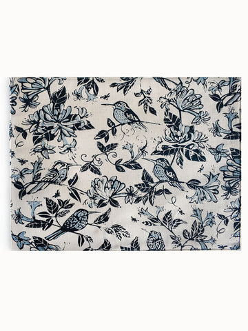 French Home Set of 4 Honeysuckle Placemats - Indigo