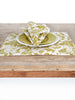 French Home Set of 4 Honeysuckle Placemats - Chartreuse