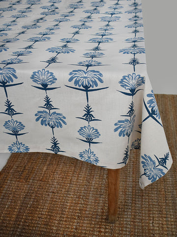 French Home Tropical Garden 59" x 118" Tablecloth - Indigo and Sky