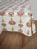 French Home Tropical Garden 59" x 98" Tablecloth - Crimson & Chartreuse