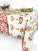 French Home Tropical Garden 59" x 118" Tablecloth - Crimson & Chartreuse