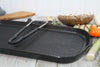 Chasseur French Cast Iron Rectangle Grill With Folding Handle, 14-inch, Black