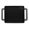 Chasseur French Rectangular Enameled Cast Iron Grill, 10-inch, Caviar Grey