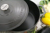 Chasseur French Enameled Cast Iron Round Dutch Oven, 5.25-quart, Caviar Grey