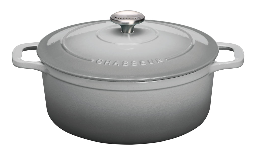 Chasseur French Enameled Cast Iron Round Dutch Oven, 2.6-quart, Celestial Grey