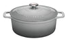 Chasseur French Enameled Cast Iron Round Dutch Oven, 4.2-quart, Celestial Grey