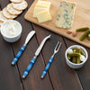 French Home Jubilee Cheese Knife, Spreader and Fork Set - Shades of Denim