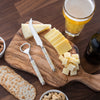 French Home Jubilee Cheese Knife, Bottle Opener and Olive Wood Board Set - Shades of Light