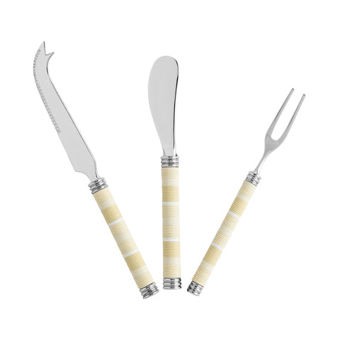 French Home Jubilee Cheese Knife, Spreader and Fork Set - Shades of Light