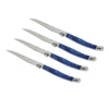 French Home Set of 4 Laguiole Blue Marble Steak Knives
