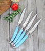 French Home Set of 4 Laguiole Faux Turquoise Steak Knives