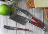 French Home 3 Piece Large Laguiole Pakkawood Cheese Knife Set