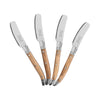 French Home Connoisseur Laguiole Set of 4 Spreaders with Olive Wood Handles