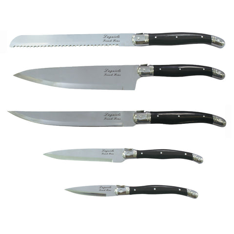 French Home 5 Piece Laguiole Kitchen Knife Set