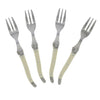 French Home Set of 4 Laguiole Faux Ivory Cake Forks