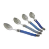 French Home Set of 4 Laguiole Shades of Blue Coffee Spoons