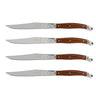 French Home Set of 4 Laguiole Steak Knives, Wood Grain