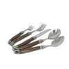 French Home Laguiole 20 Piece Stainless Steel Flatware Set, Service for 4, Faux Bronze