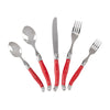 French Home Laguiole 20 Piece Stainless Steel Flatware Set, Service for 4, Scarlet Red