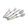 French Home Laguiole 20 Piece Stainless Steel Flatware Set, Service for 4, Pearl White