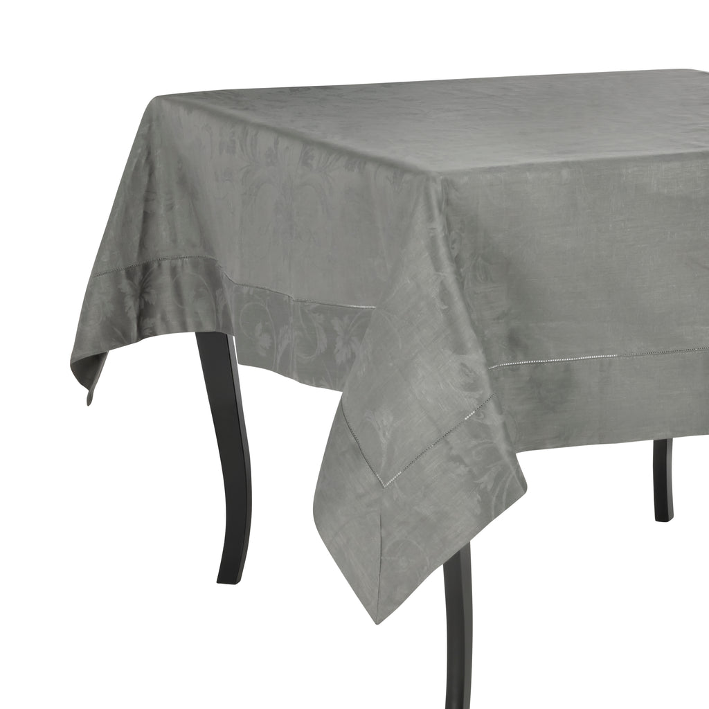 French Home Linen 68" x 100" Renaissance Tablecloth - Dark Grey