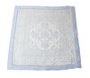 French Home Linen Set of 6 Astra Napkins - Ivory and Light Blue